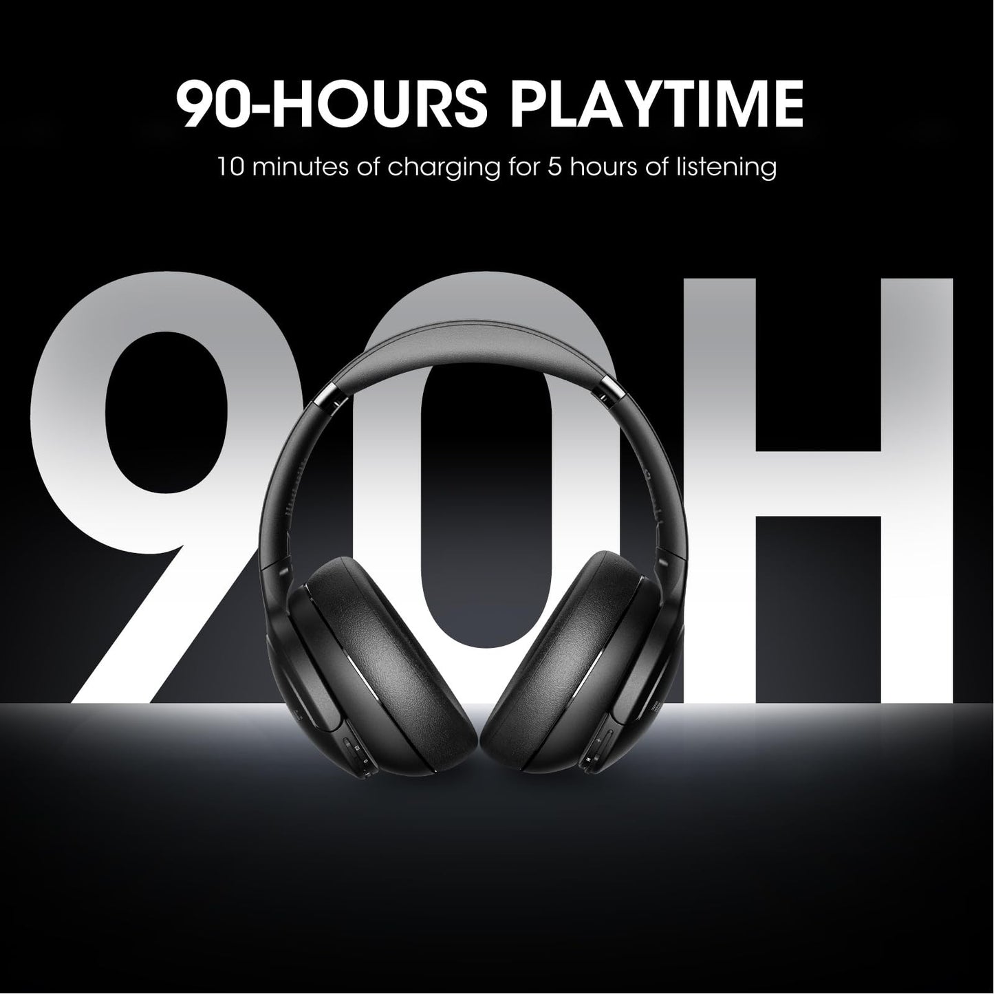 DOQAUS LIFE 4 Bluetooth Headphones over Ear 90 Hours Playtime Premium Sound