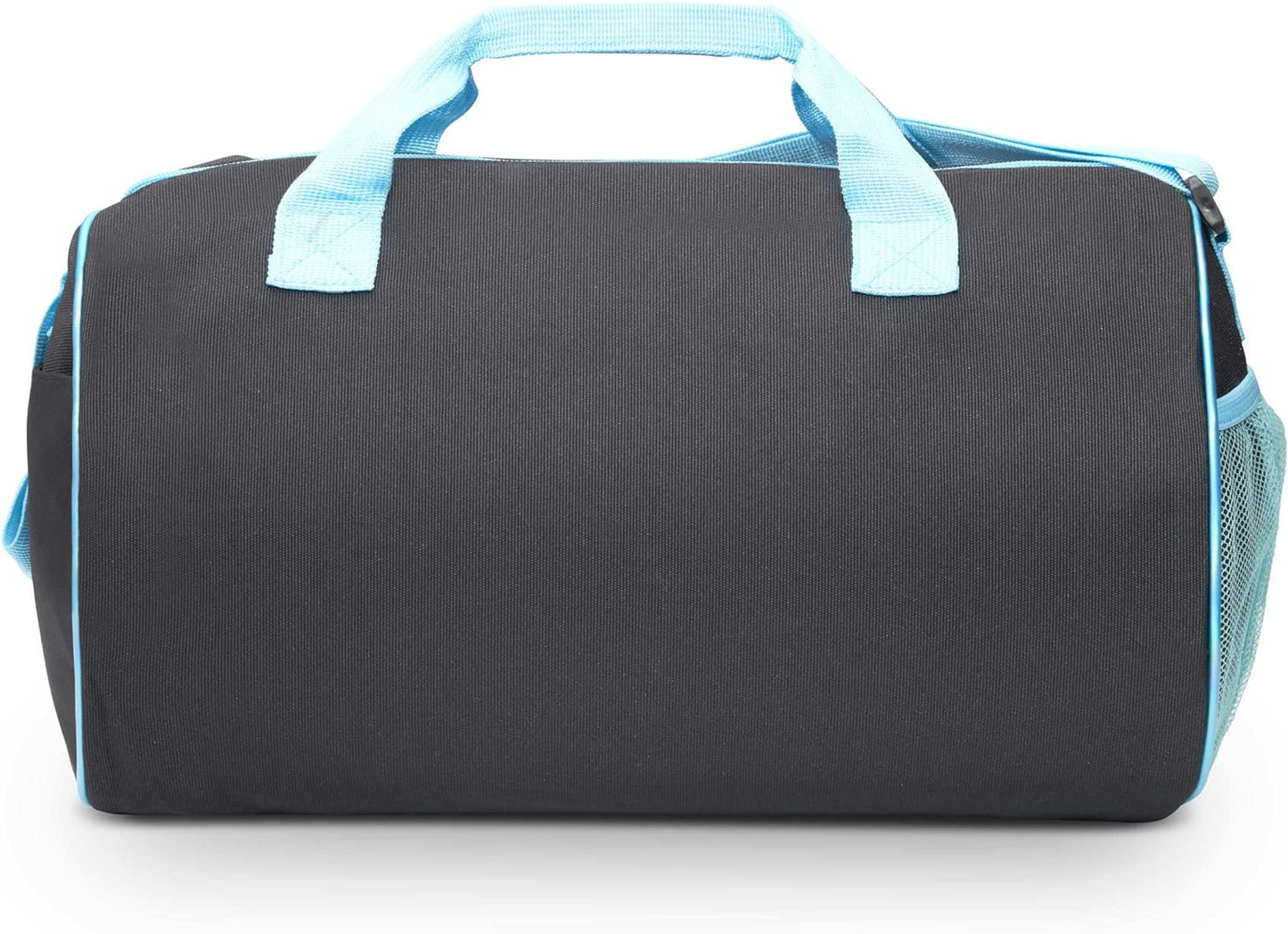 Dance Duffle Bag for Girls, Water-Resistant Kids Travel Bag with Adjustable Carry on and Handy Pouch, Dance Accessories for Girls (Black/Turquoise) One Size