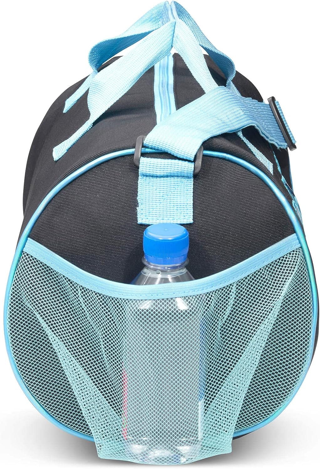 Dance Duffle Bag for Girls, Water-Resistant Kids Travel Bag with Adjustable Carry on and Handy Pouch, Dance Accessories for Girls (Black/Turquoise) One Size