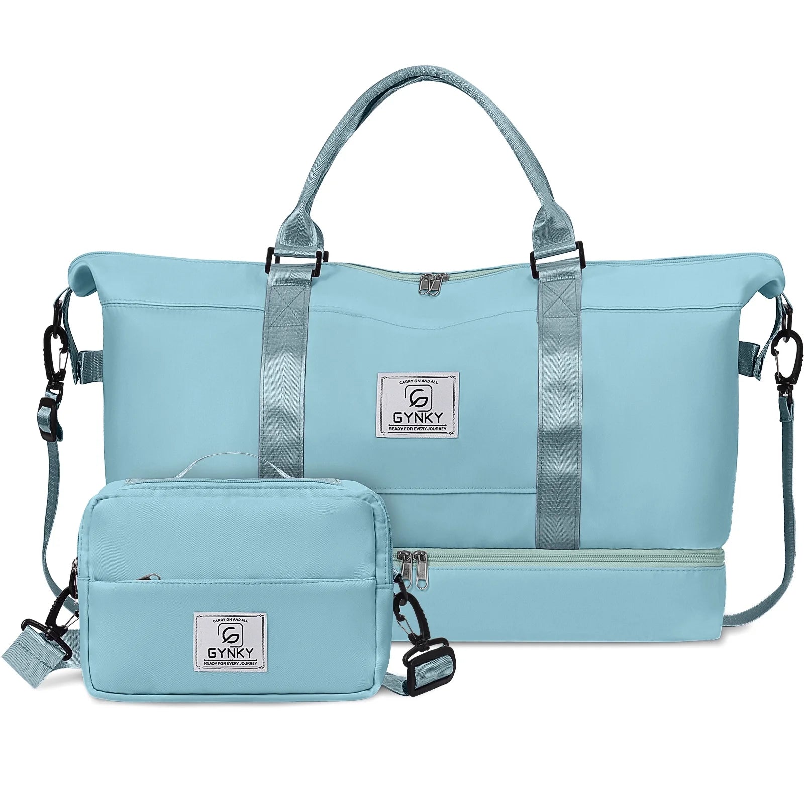 Travel Duffle Bag Set 2 Pack Weekender Bags for Women with Shoe Compartment Carry on Overnight Gym Duffel Bags with Wet Pocket Hospital Bags for Labor and Delivery