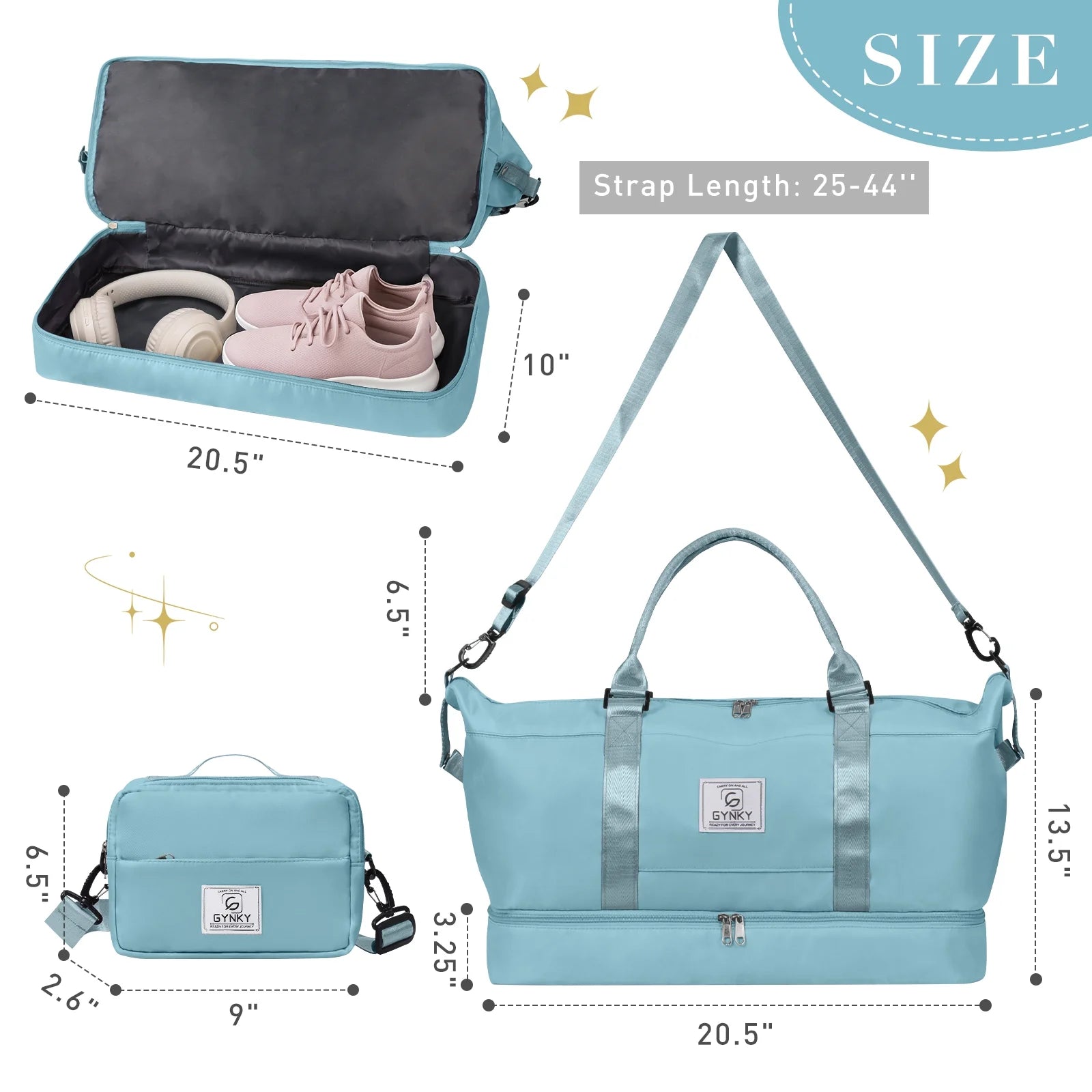 Travel Duffle Bag Set 2 Pack Weekender Bags for Women with Shoe Compartment Carry on Overnight Gym Duffel Bags with Wet Pocket Hospital Bags for Labor and Delivery