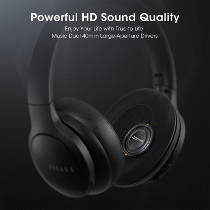 DOQAUS LIFE 4 Bluetooth Headphones over Ear 90 Hours Playtime Premium Sound