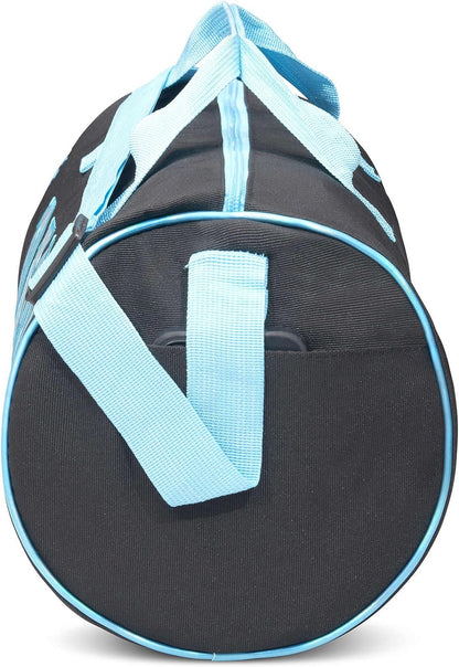 Dance Duffle Bag for Girls, Water-Resistant Kids Travel Bag with Adjustable Carry on and Handy Pouch, Dance Accessories for Girls (Black/Turquoise) One Size